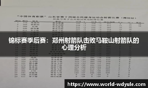 锦标赛季后赛：郑州射箭队击败马鞍山射箭队的心理分析